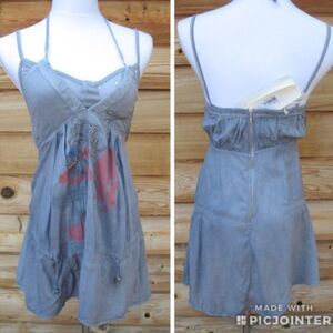 NWT Blue Halter Top